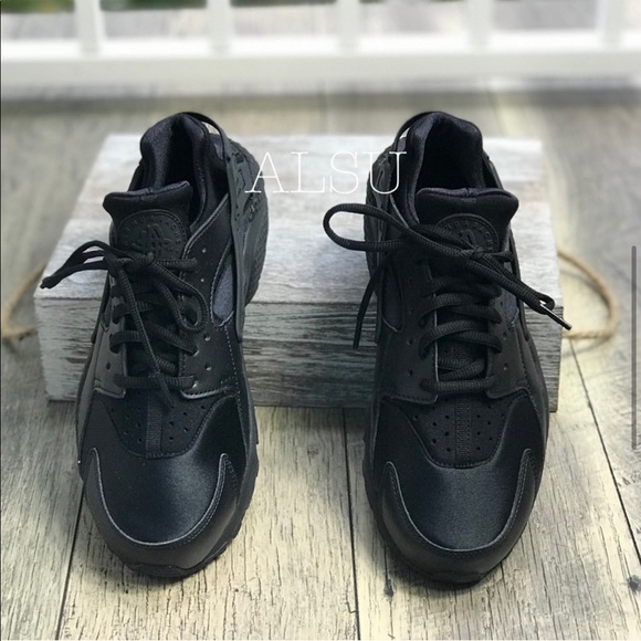 Nike Air Huarache Run Black AUTHENTIC - Picture 4 of 7